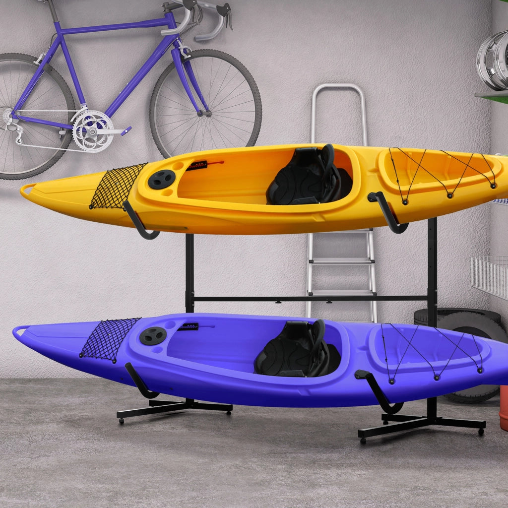 Supporto Parete 2 Kayak SUP Surfboard ¨C Xylo ¨C Metallo Regolabile 144-180cm