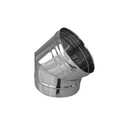 CURVA IN ACCIAIO 316L A 45  ° PER CANNE FUMARIE- Diam. 60- DK- pezzi 1