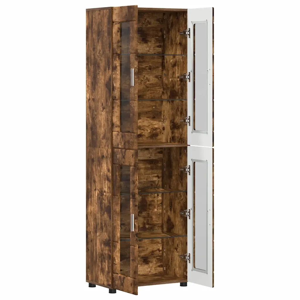 Credenza FLORIN Rovere fumé 60 x 35 x 182 cm Legno multistrato 3397909