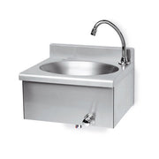 LAVAMANI IN ACCIAIO INOX RUBINETTO COMANDO GINOCCHIO- cm 40x35x20,5- RIVER- pezzi 1