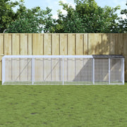 Gabbia Polli con Tetto Antracite 403x98x90 cm Acciaio Zincatocod mxl 100839