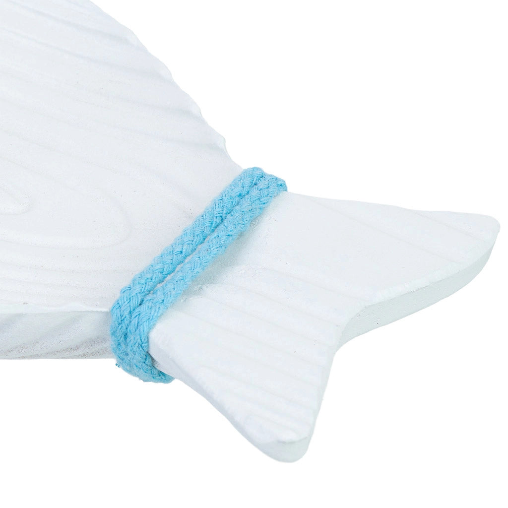 Vassoio decorativo in legno blu, 23x15x2.5 cm (altezza)