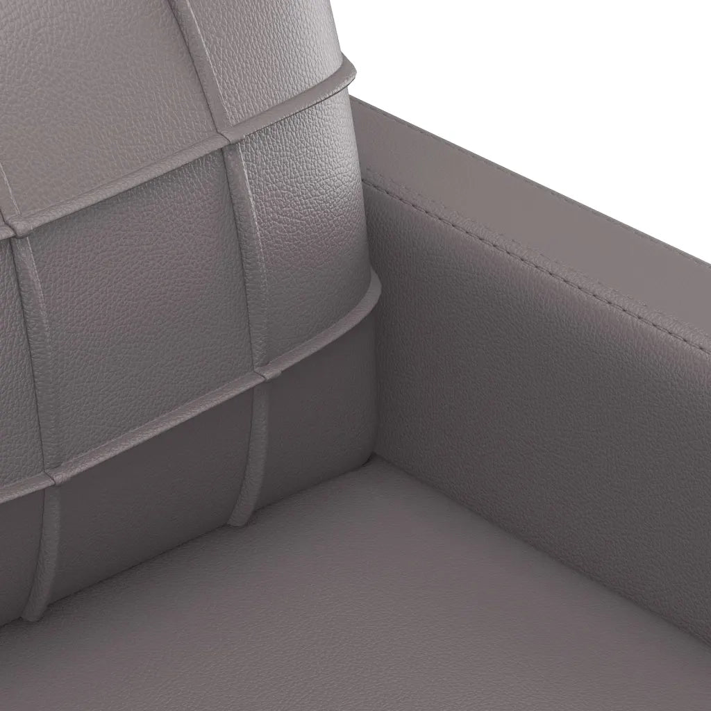 Set di Divani 3 pz con Cuscini Grigio in Similpelle 3201350