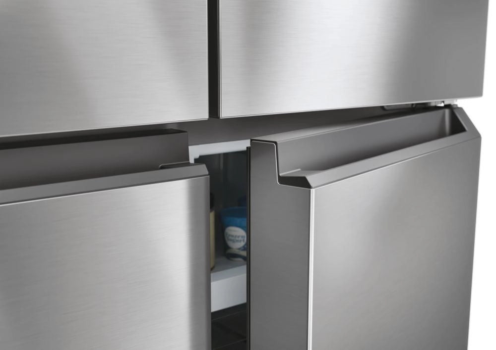 Haier Multidoor HCR3818ENMM ClasseE 467lt-Platino, Stainless steel