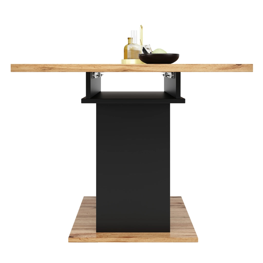 TAVOLO DA PRANZO ESTENSIBILE 110-140x70x76 cm MDF Nero