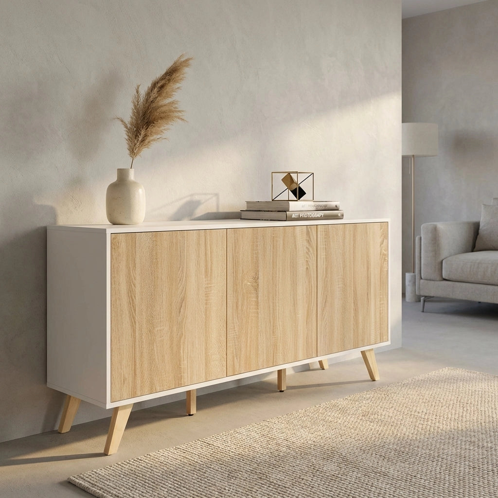 Madia Moderna con tre ante in Legno Composito cm 150x39 5x75 - WILLO