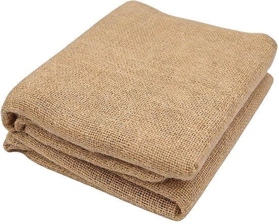 Tessuto Jute 200 x 160 cm - Tessuto Naturale Jute - Riciclabile - Sostenibile - Tagliabile - Dimensione Ideale per Progetti di Fai da Te - Stoffa