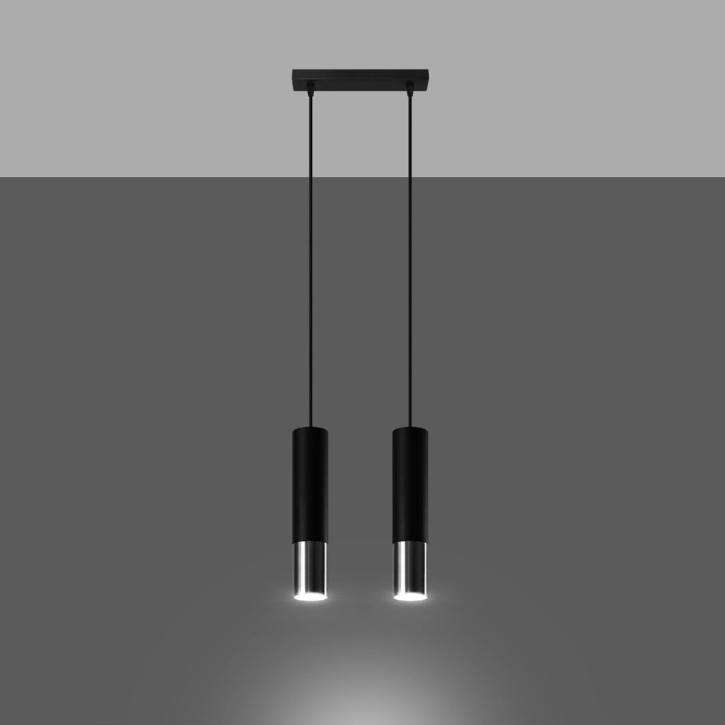 Lampada a sospensione Pure Lume Spirexez 2 GU10 nero cromo
