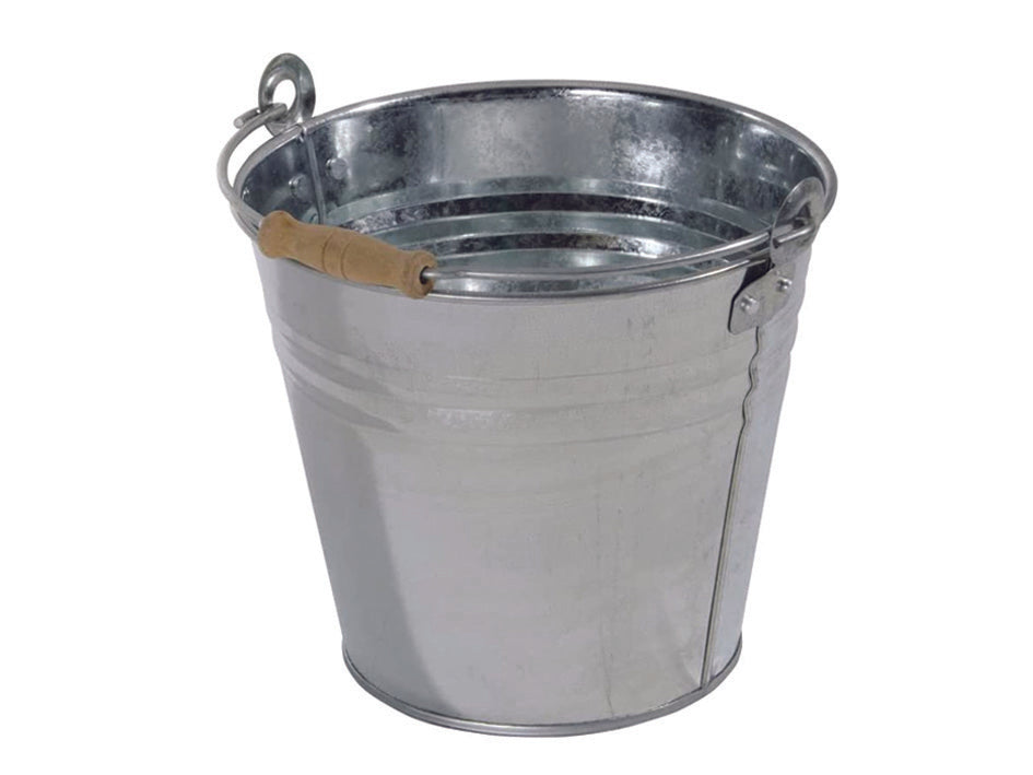 SECCHIO IN LAMIERA ZINCATA- - lt.10 ø cm.29x23h. - 2 pezzi IL CAMPO