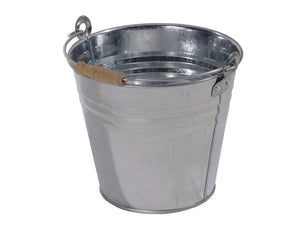 SECCHIO IN LAMIERA ZINCATA- - lt.10 ø cm.29x23h. - 2 pezzi IL CAMPO