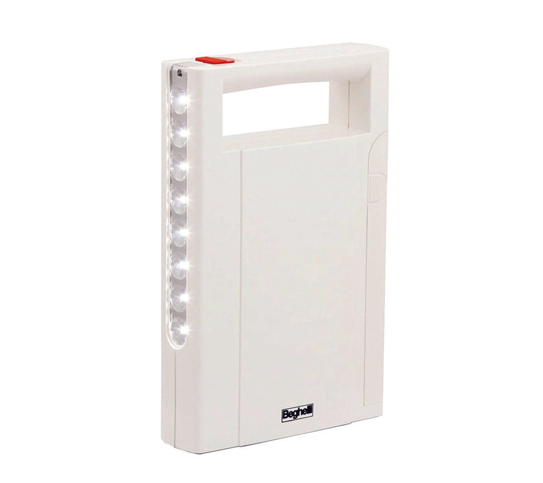 LAMPADA PORTATILE ANTI BLACKOUT RICARICABILE LED ILLUMINA  8 luci da 7 LM  mm.125x193x36h.    BEGHELLI