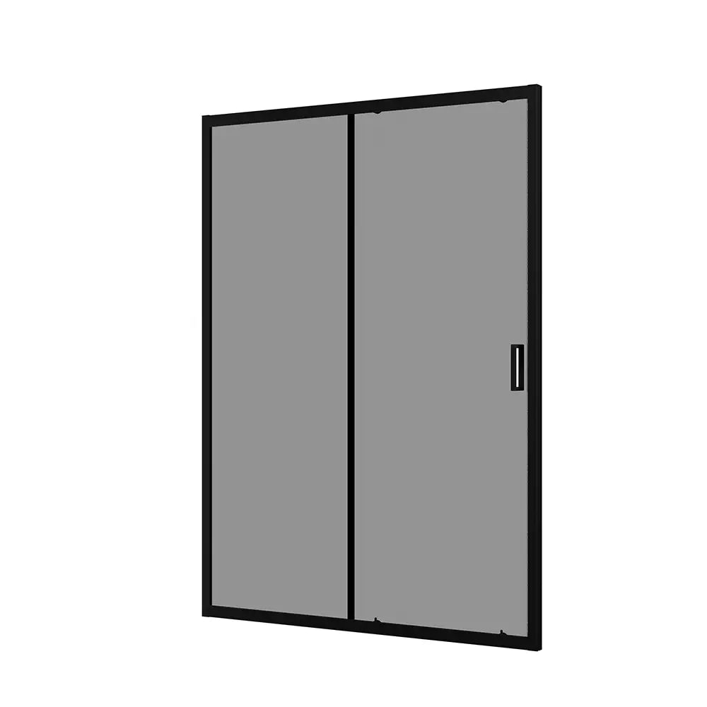 Porta doccia 110 cm scorrevole profili nero opaco vetro 6mm fumé h190 | Sicily