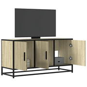 Mobile TV Rovere Sonoma 100x35x50 cm Legno Multistrato Metallo 848830