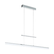 Lampadario A Sospensione Minimal Tarandell Alluminio Cromo 2 Led 12,5W 3300Lm