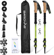 Nordic Walking Stabili Telescopici per Uomini e Donne - Asticelle da Trekking in Alluminio con Manico di Curvatura - Leggero e Regolabile da 63-135 cm