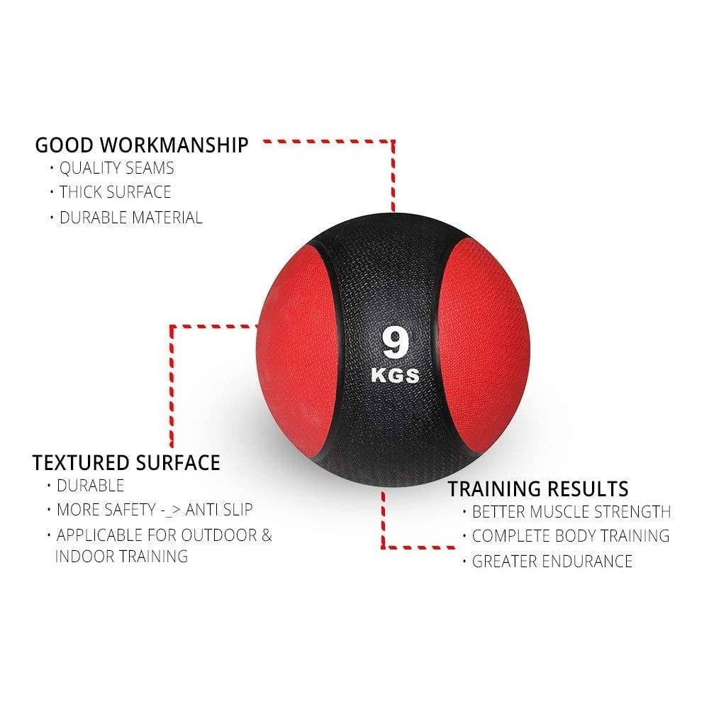 Trade Shop - Palla Medica Da 9 Kg Per Allenamento Esercizi Attrezzo Fitness Palestra Casa -