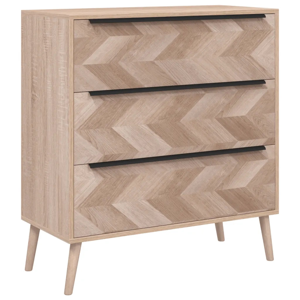 Finori Cassettiera Lusk 03A Rovere Sonoma 80x38,5x87 cm 377414