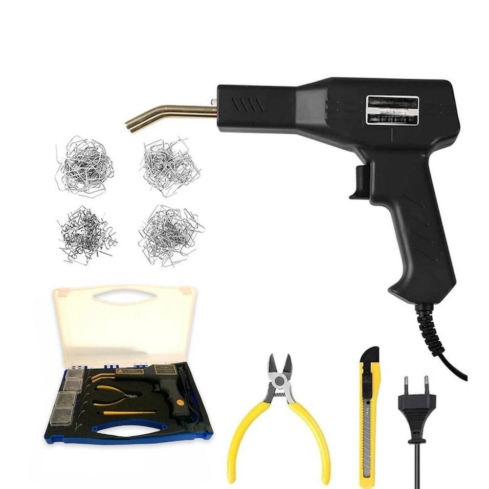 Trade Shop - Kit Pistola Saldatrice Saldatura Plastica 70 W Riparazione Paraurti Auto 200pz -