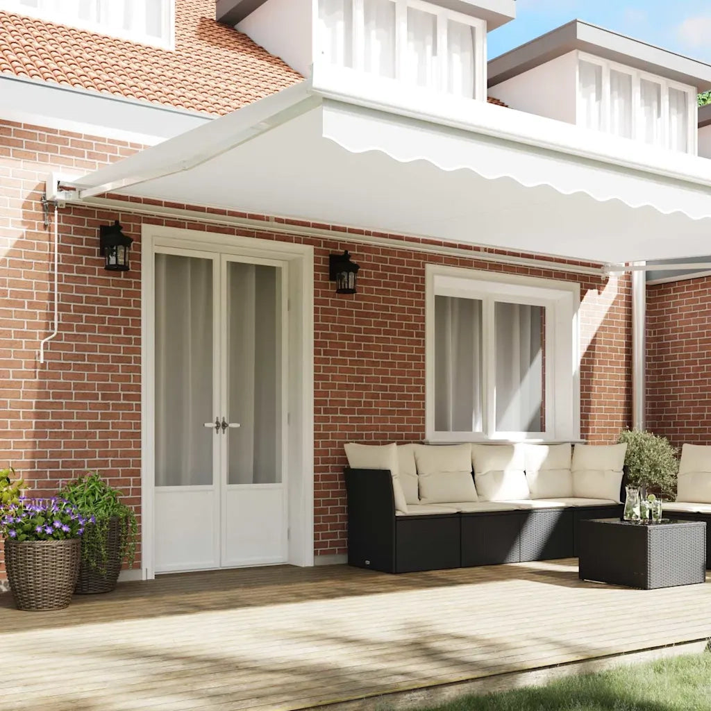 Tenda da Sole Bianco 500 x 300 x 165 cm Poliestere e Alluminio 3331364