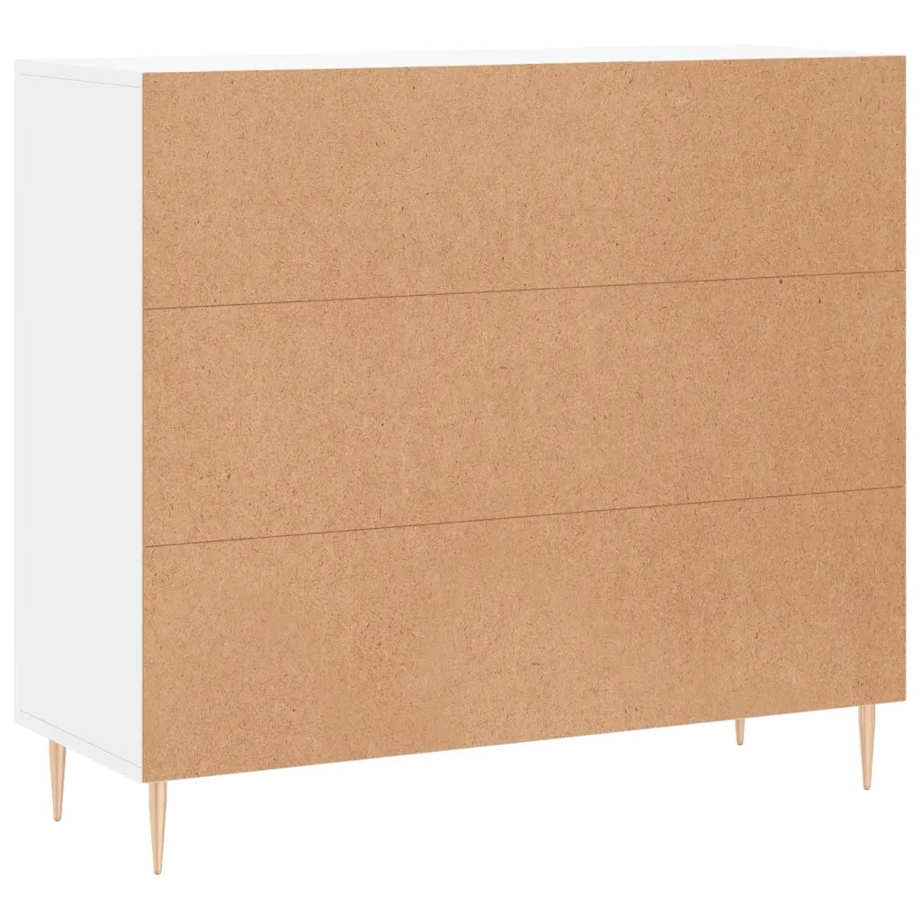 Credenza | Madia | Buffet da pranzo | Armadio da pranzo Bianca 90x34x80 cm in Legno Multistrato