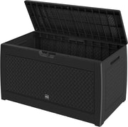 ® Baule da Giardino 310L Box Portacuscini 119x48x60cm 4 Rotelle Multibox 3 Maniglie Contenitore Richiudibile