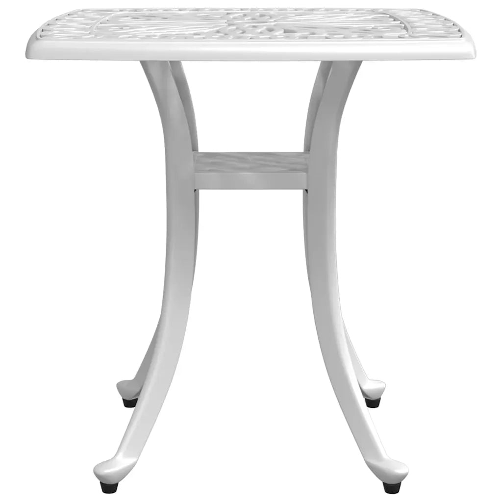 Tavolo da Giardino Bianco 53x53x53 cm in Alluminio Pressofuso 4002817