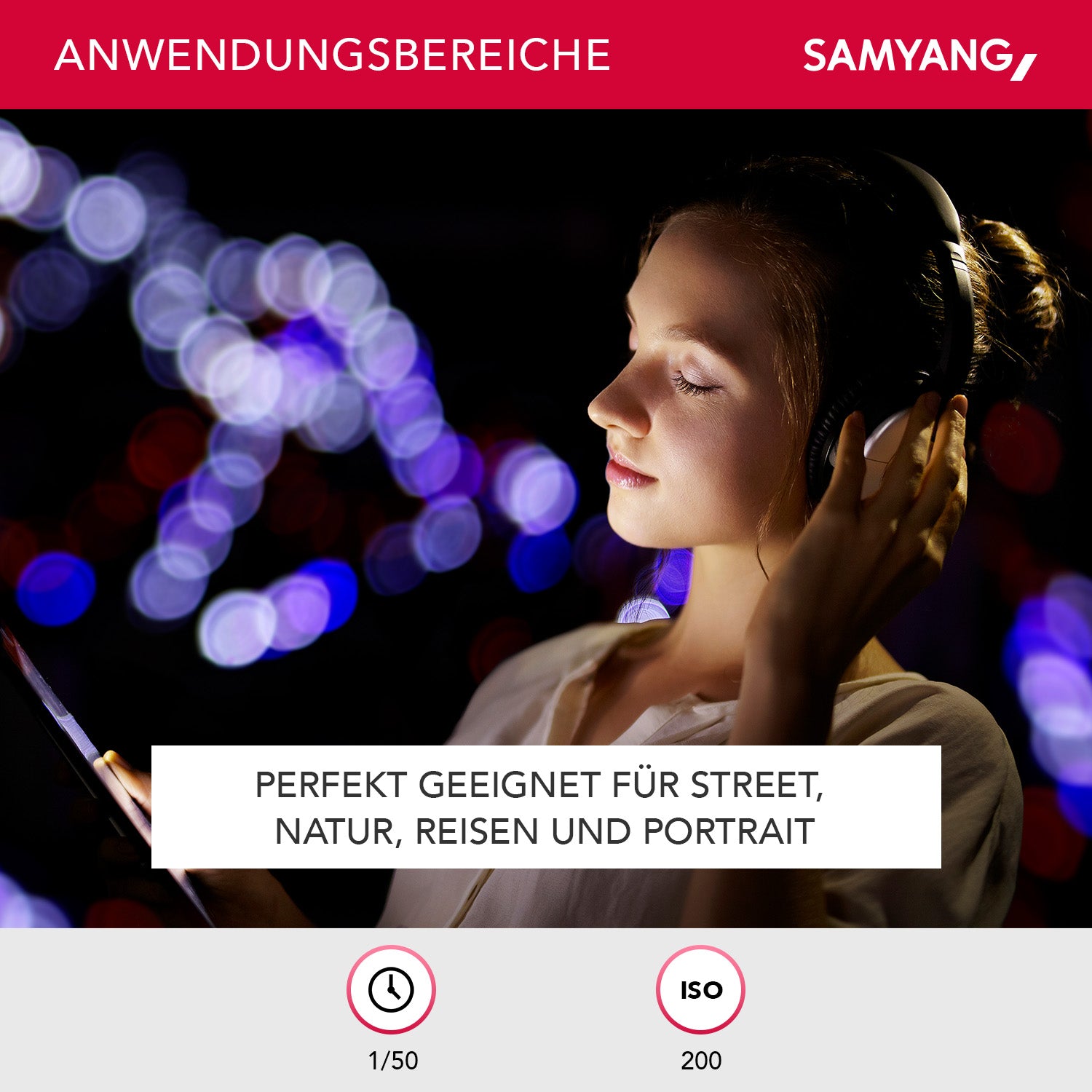 50/1.5 Obiettivo Video DSLR Canon EF a fuoco manuale 0.8 ingranaggi, obiettivo ritratto nero, 50mm