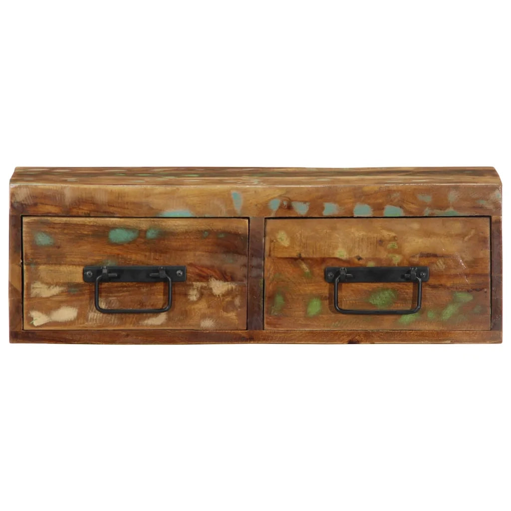Mobile TV a Parete-Mobile TV a Muro 60x30x19 cm in Legno Massello di Recupero 476949