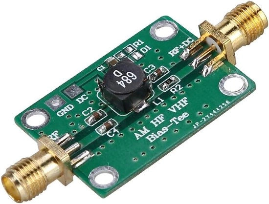 Adattatore di fase 25k-100MHz amplificatore di banda passante per circuito di alimentazione potenza - alimentazione coaxiale RF polarizzata per Radio HAM SDR LNA - focalizzazione comune.