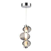 Lampada a sospensione Bolla Milagro cromo vetro fumé LED 12W