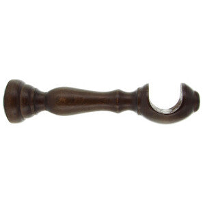 SUPPORTO LEGNO PER BASTONE NOCE SCURO 25 CM 2 PZ- 1,0 coppie