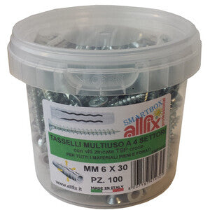 ALLFIX  50 TASSELLI CON VITE F4 8X40 MM- ALLFIX ITALIA- 1,0 confezione