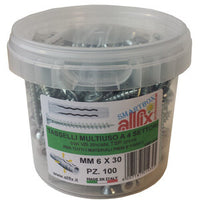 ALLFIX 100 TASSELLI CON VITI F4 6X30 MM*- ALLFIX ITALIA- 1,0 confezione