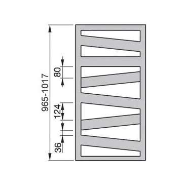 Termoarredo Zehnder Ribbon bianco 102x60 cm
