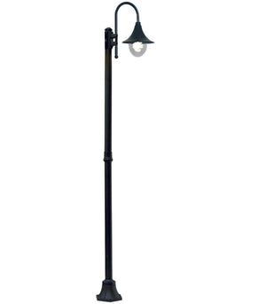 LAMPIONE SU PALO MODELLO PARIGI  100w IP44 cm.230h. colore nero    SYNTESY