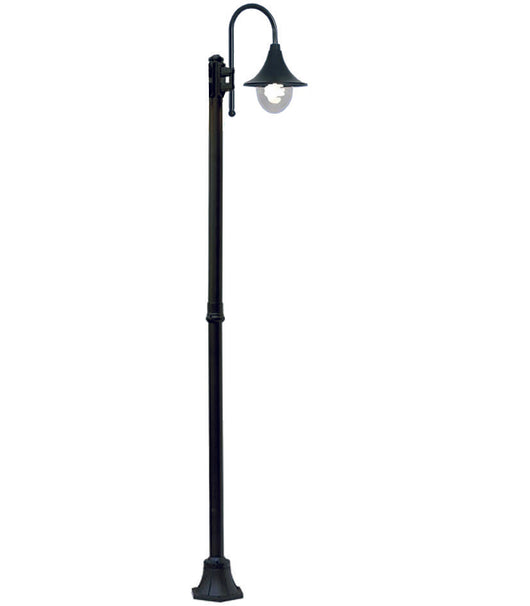 LAMPIONE SU PALO MODELLO PARIGI  100w IP44 cm.230h. colore nero    SYNTESY