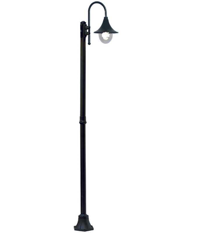 LAMPIONE SU PALO MODELLO PARIGI  100w IP44 cm.230h. colore nero    SYNTESY