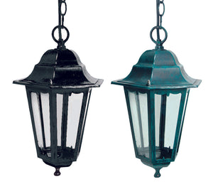 LANTERNA CON CATENA MODELLO BERLINO  60w IP44 mm.192x192x947h. colore nero    SYNTESY