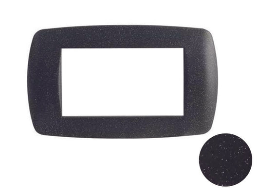 PLACCA 4 POSTI MILLENNIUM NERO FLASH  4 posti  mm.148x84h. (7844.T.N)    MARLANVIL