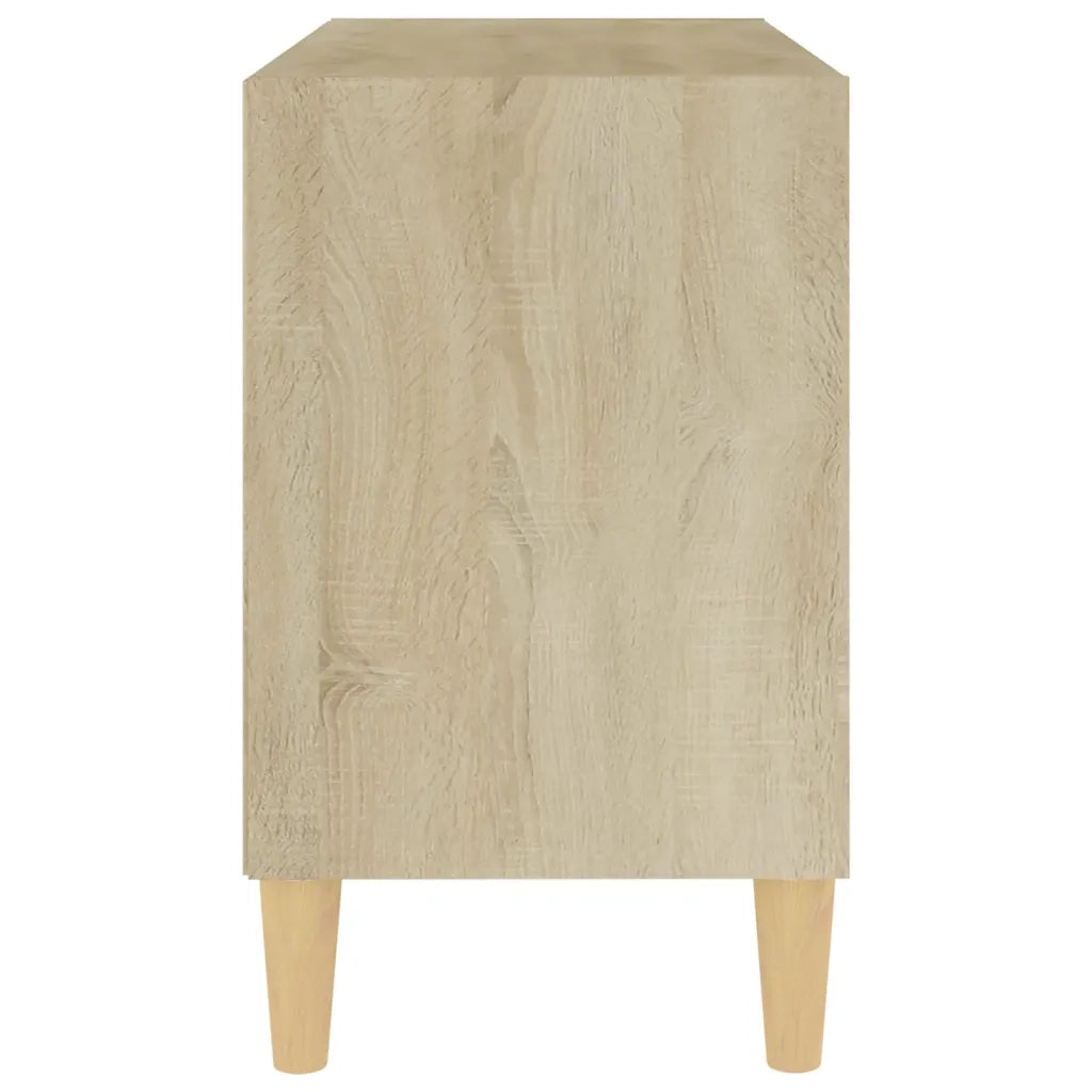 Mobile TV con Gambe Legno Massello Rovere Sonoma 69,5x30x50 cm 805926