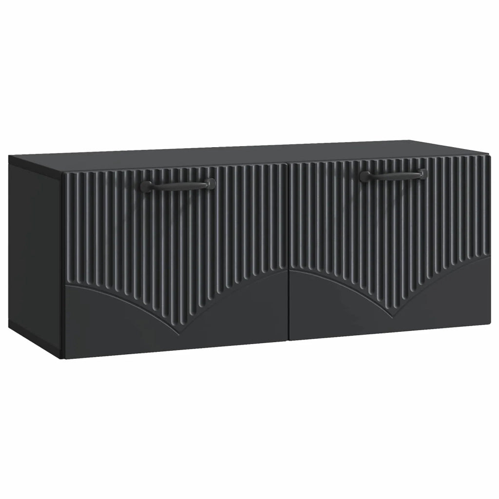 Mobile Porta TV da Muro Nero 78,5 x 31 x 30 cm 899056