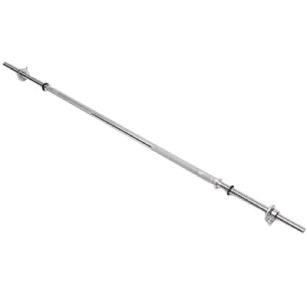 Trade Shop - Bilanciere Barra Asta Da 1,5 Mt Palestra Con Anelli Bloccaggio Sollevamento Pesi -