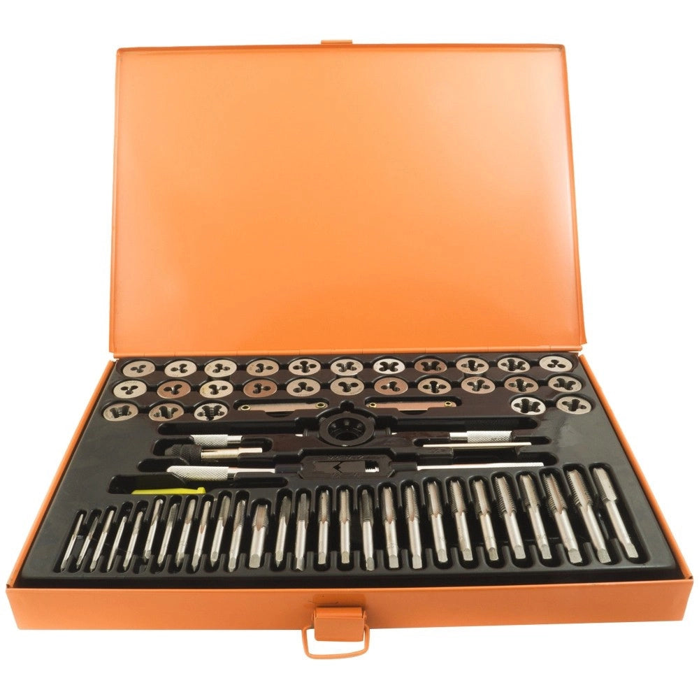 Trade Shop - Filiera 60 Pz Maschi E Femmine Per Filettatura Filettare Ferro Set In Valigetta -