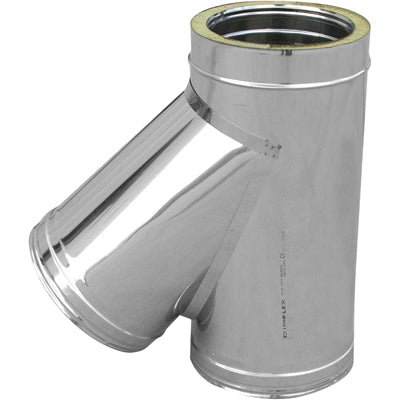 BRAGA IN ACCIAIO 316L A 45  ° DOPPIA PARETE- D. Int. 130 - D. Est. 180- DK- pezzi 1