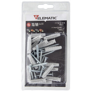 ELEMATIC TASSELLO T6 VA  5X25 CON VITE CONF. 100 PZ- 1,0 confezione
