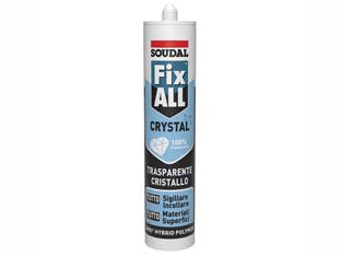 SIGILLANTE ADESIVO FIX ALL CRYSTAL- - ml.290 trasparente - 2 pezzi SOUDAL