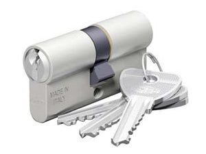 DOPPIO CILINDRO SAGOMATO IN ALLUMINIO 120  mm.70 decentrato (27x43) (120.27.43)    OMEC