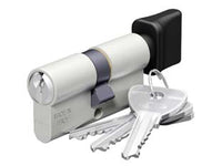 DOPPIO CILINDRO SAGOMATO IN ALLUMINIO CON POMOLO 123  mm.60 centrato (30x30) (123.30.30P)    OMEC