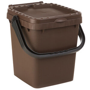 PATTUMIERA  10 L ECOPLUS C/MANIGLIA MARRONE- 12,0 pz
