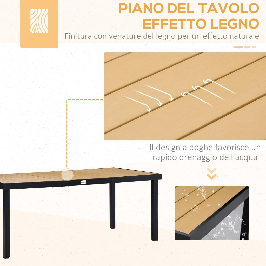 Easycomfort Set 7Pz Tavolo con Sedie da Giardino Pieghevoli e Regolabili in Texteline, Nero